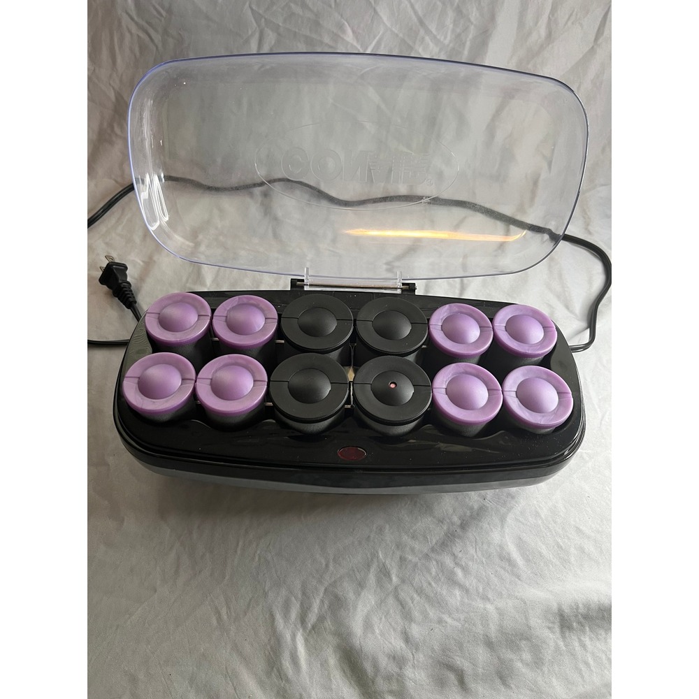 Conair Hair Care Instant Heat Multi-Size Hot Rollers Black/Purple 12pc Set